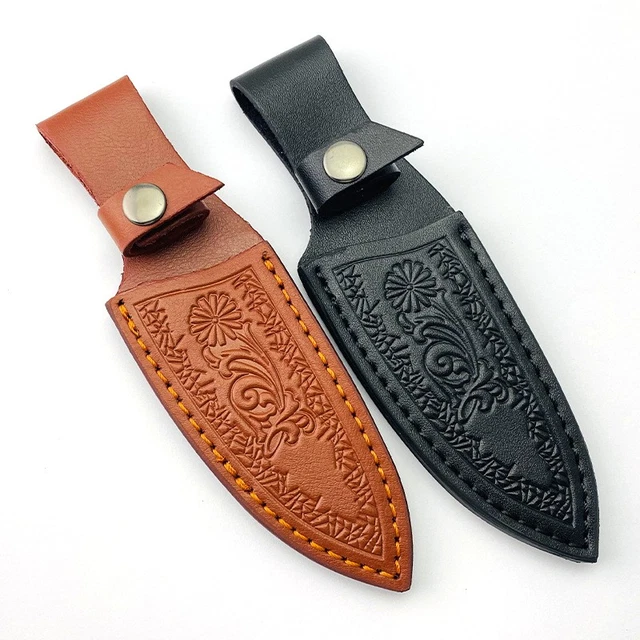 Etui fourreau de protection cuir pour couteau de poche 12cm
