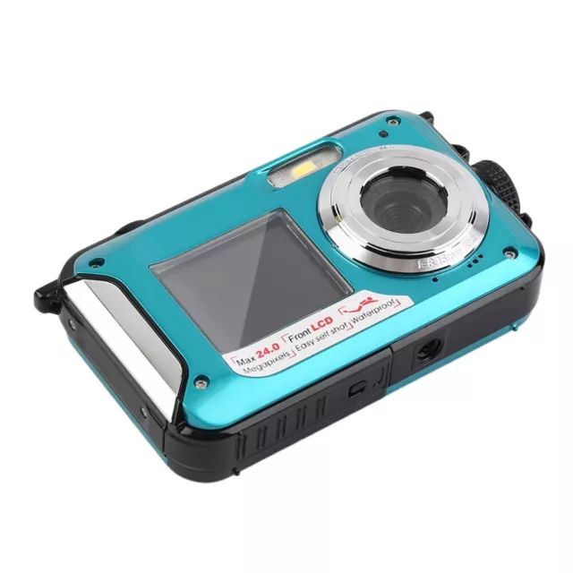 Full HD Dual Screen 24MP Underwater Camera 16X Digital Zoom Cam Fit For Adults
