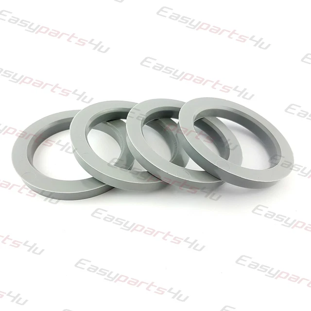 Lot De 4 Anneaux De Centrage 63,4 X 54,1 Mm – Argent, Plastique Renforcé, Adaptateurs Jantes