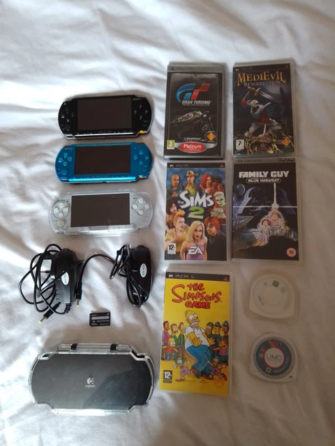 sony psp console with games