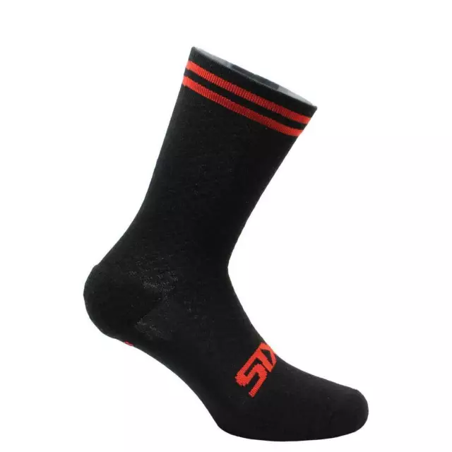 Calze SIXS calze corte MERINOS SOCKS nero-rosso 36 - 39-