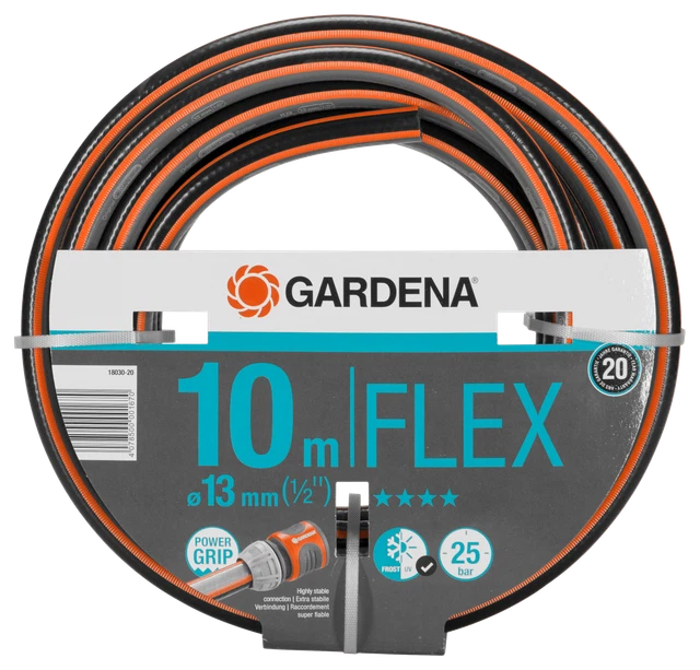 Gardena Comfort FLEX Schlauch 13 mm (1/2 Zoll), 10 m Formstabiler Gartenschlauch