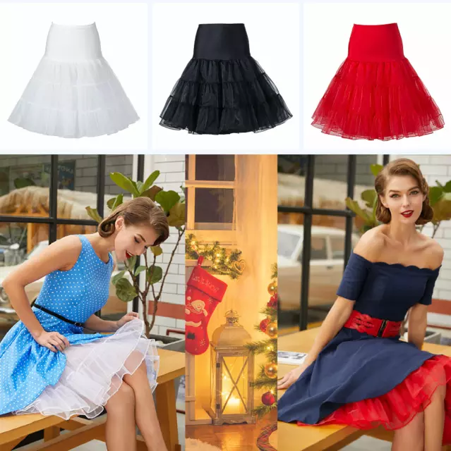 Underskirt 50s Swing Vintage  Retro Petticoat Rockabilly Tutu Fancy Net Skirt