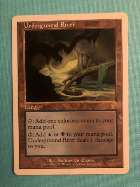 MTG Underground River - Seventh 7th Edition - Regular Rear - ENG NM condition