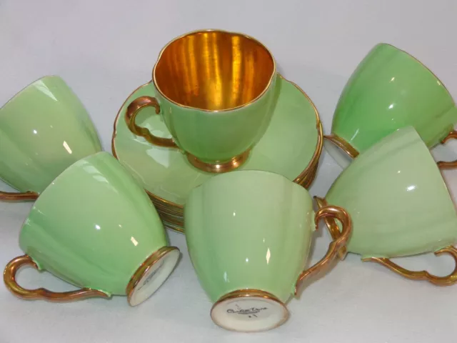 6 Carltonware Rita Shape Demitasse Cups And Saucers Gold Interiors