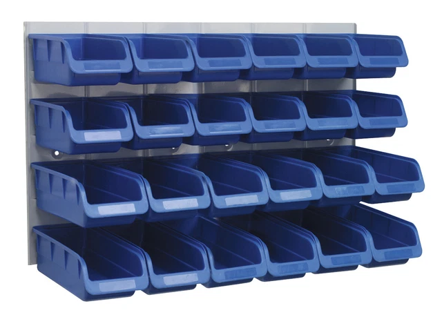 Sealey Cestino e pannello combinato 24 contenitori - Blu TPS131