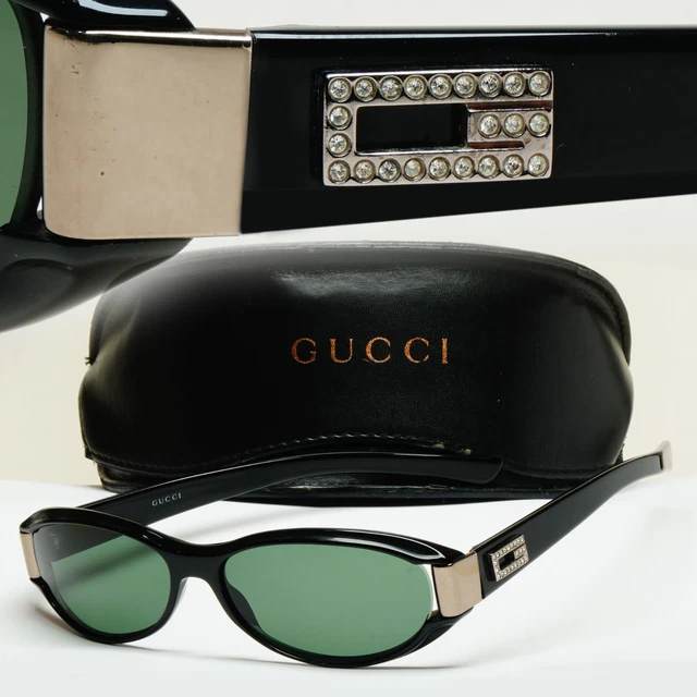 GUCCI SUNGLASSES BLACK Gg 4283/S Anw9O Cat Eye Gold Metal  display picture 1