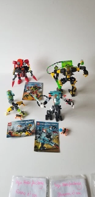 LEGO Hero factory lot de 4 ref 44015 / 44017 / 44018 / 44022