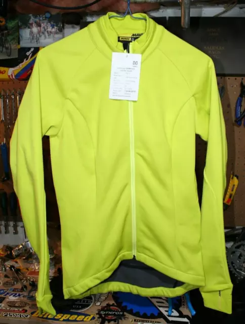 Medium Size Mavic Aksium Women's Thermo Jacket Yellow New Salesman Sample