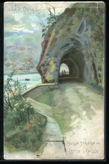 1900 - Colico sulla strada da Lecco