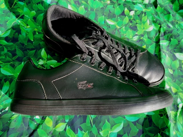 Lacoste deviation leather shop black