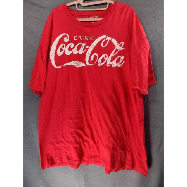Coca Cola Vintage Red Logo Drink Coca Cola T- Shirt Size XXL