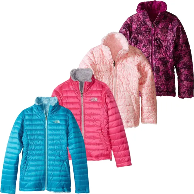 The North Face Jacket Kids Girls Reversible Mossbud Jacket Winter Warm Jackets