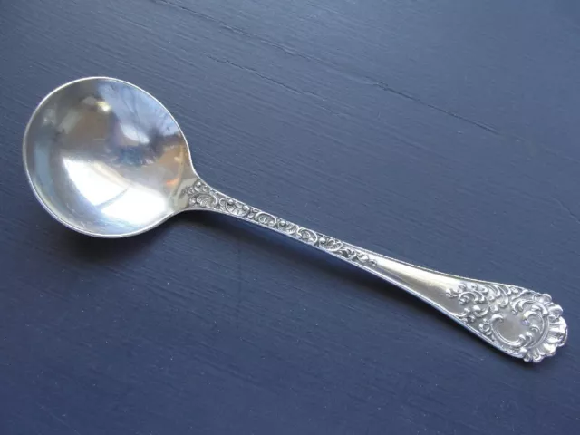 George W Shiebler Sterling Silver Bouillon Soup Spoon Maintenon Pattern 5.75"