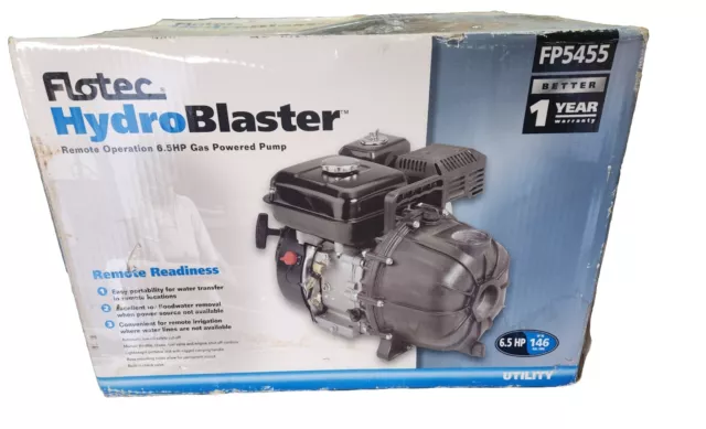 NEW Flotec FP5455 Gas Drive PORTABLE TRANSFER Pump, 141 gpm, 6-1/2 hp