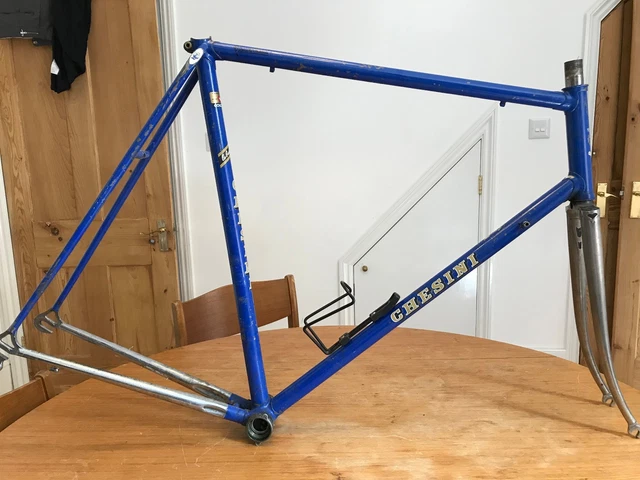 Bouchons De Guidon Chromés Jaunes Pour Vélo Vintage Chesini - Reproduction Style Rétro