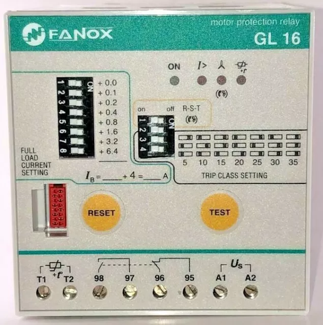 Fanox GL16 Integral Motor Protection Relay 3 - 10hp (115V Aux)