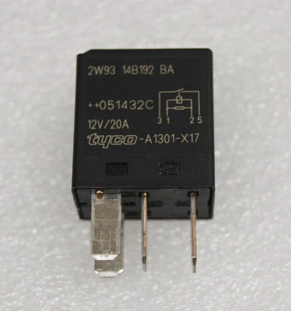 thumbnail image 2 of Ford 4-Pin Black Relay 2W93-14B192-BA – Tyco V23074A1301X17, 20A, 12V, Tested, 3-Month Warranty 2 of 2