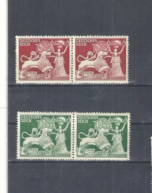 Deutsches Reich,1942 Michelnummern: 816 - 817 **, postfrisch, Katalogwert € 10