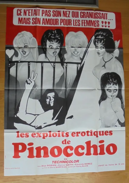 LES EXPLOITS DE PINOCCHIO affiche cinema originale erotique 160x120 cm
