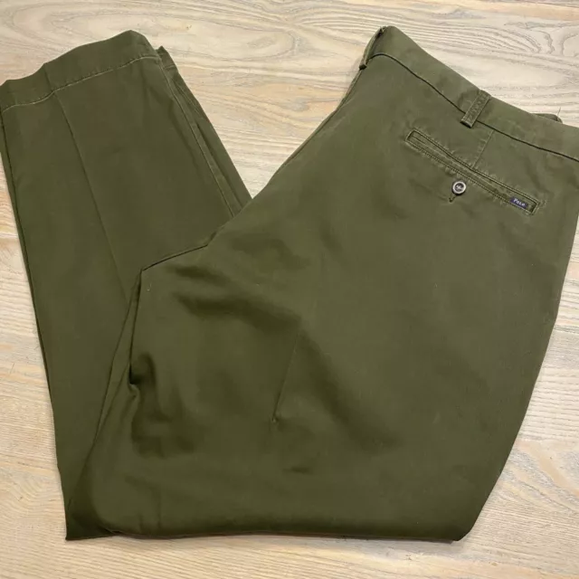 Polo Ralph Lauren Stretch Classic Fit Army Green Chino Pants Mens 40x30 Casual