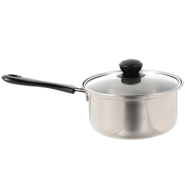 Cacerola de leche de acero inoxidable olla de sopa de una sola manija con