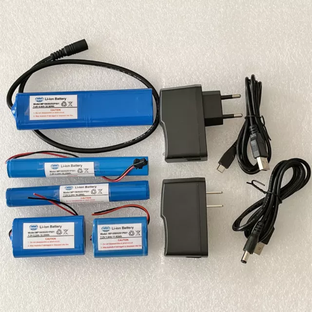 7.2V 7.4V 2.2 /2.6/1.6/4.4Ah Li-ion rechargeable battery WT PCM  8.4V charger