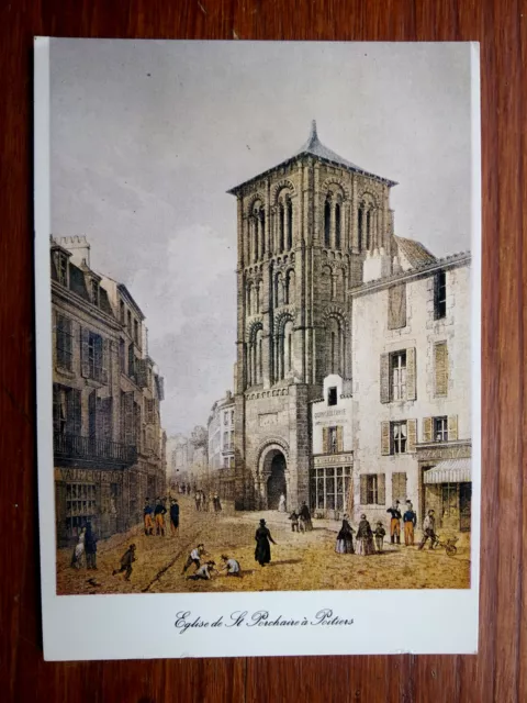 POITIERS CHURCH SAINT PORCHAIRE engraving postcard postcard