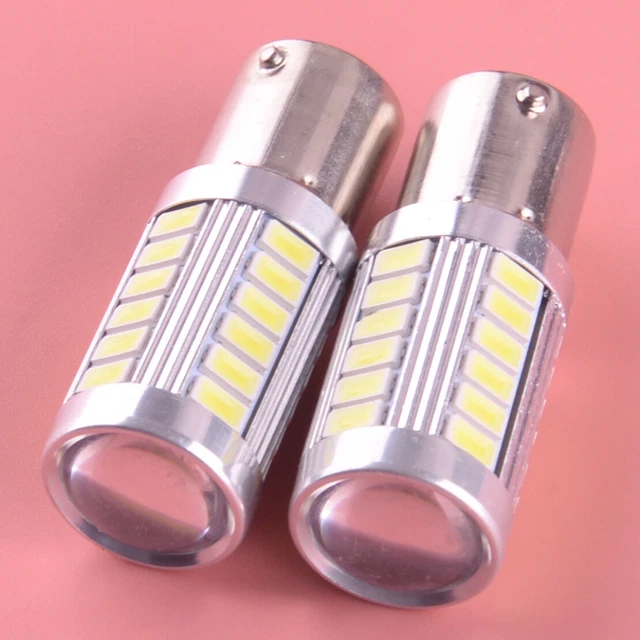 2pcs White LED Light Bulb Fit for Husqvarna Deere Lawn Mower Riding Tractor 1156