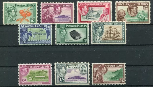 Kgvi Pitcairn Good 1940-1951 Set Scott & Sg 1-8 Perfect Mh