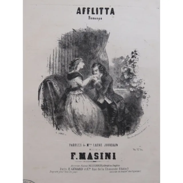 MASINI F. Afflitta Chant Piano ca1860