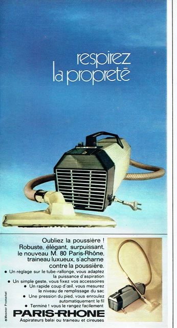 1971 Advertising 0623 Paris-Rhone Vacuum Cleanliness Breathe