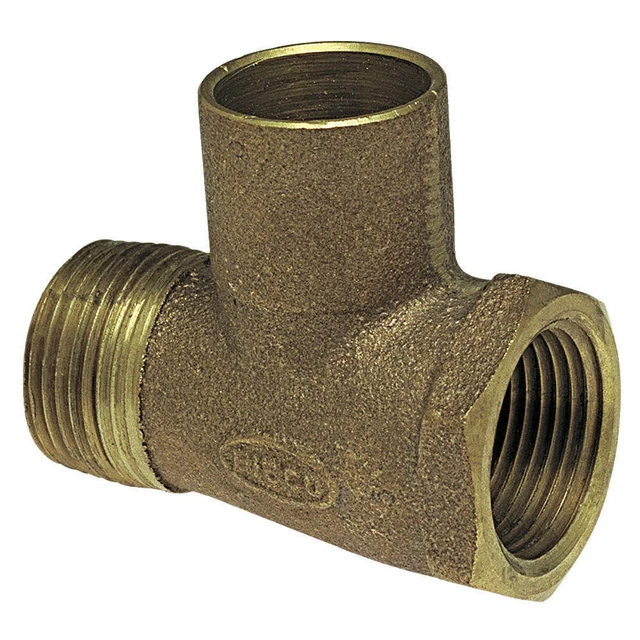 NIBCO 710-3-4-LF 3/4 Tee,LL Cast Bronze,3/4" Tube,FNPTxMNPTxC