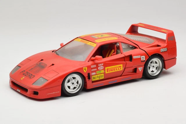 FERRARI F40 1987 TOTIP #2 burago 1/18 - miniature jaune boite - rare vintage EUR 79,85 - FR