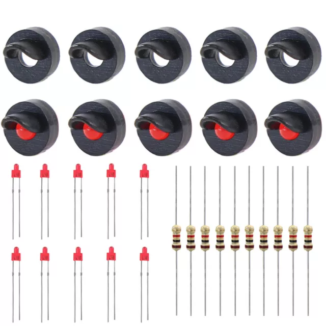 10pcs Échelle N/Z Faces Cibles avec LED 1:150 Feux de Signalisation Ferroviaire