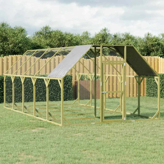 Poulailler 268x500x190 cm Bois de pin massif imprégné