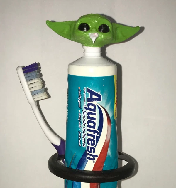 BABY YODA TOOTHPASTE Vomit Topper Dispenser Cap 3D Printed Fits Most