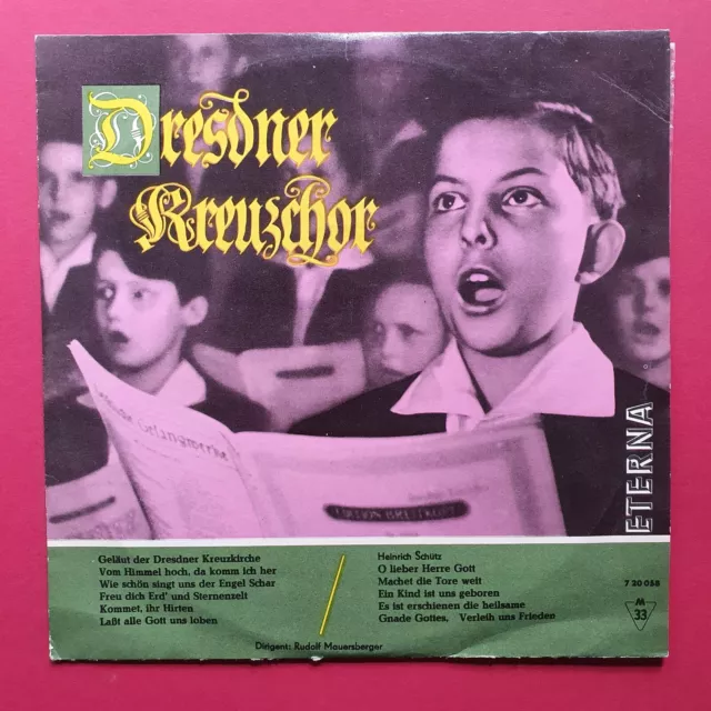 Schallplatte EP Vinyl 10" Der Dresdner Kreuzchor Singt Weihnachtslieder