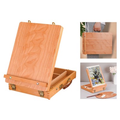 PALESTAR Tavolo Regolabile in Legno Cavalletto Scatola per Immagini in Legno Massello di Faggio Cavalletto Portatile per Cassetti per Artisti Adulti e Bambini 