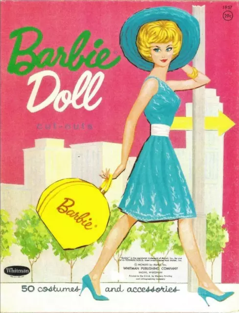 Vintage Uncut Barbie Paper Dolls 1962 Rare Pink Folder Version! #1 Reproduction