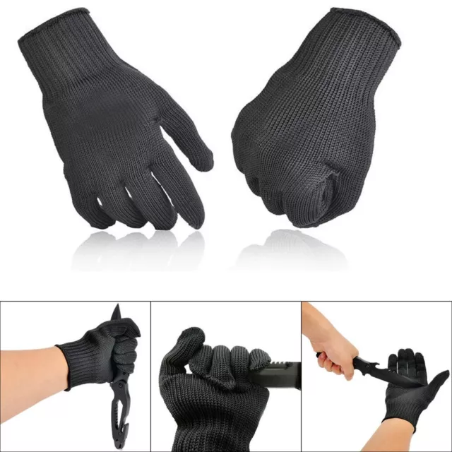 Stainless Steel Wire Safety Works Anti - Slash Cut Proof Stab Resistance Gloves!