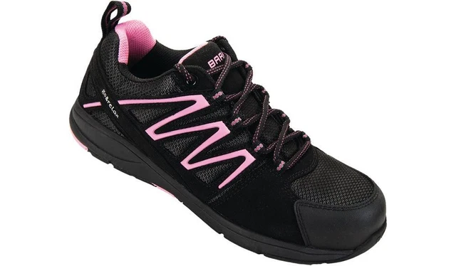 BAAK Chaussure de sécurité pour femmes Silvy2 taille 38 noir/magenta S1P EN I...