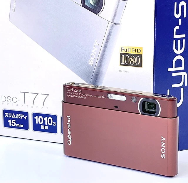 [Mint] SONY DSC-T77 Brown Cyber-shot Digital Camera 10.1MP 4x zoom w/ Box Japan