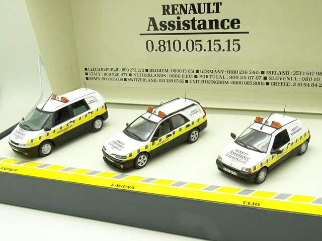 Coffret Renault Assistance 1/43 – Universal Hobbies – Clio, Laguna, Nevada, Espace