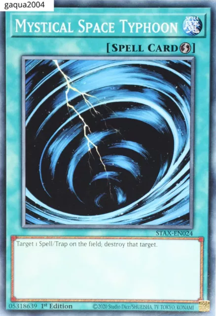 YuGiOh Mystical Space Typhoon STAX-EN024 Common 1st Edition