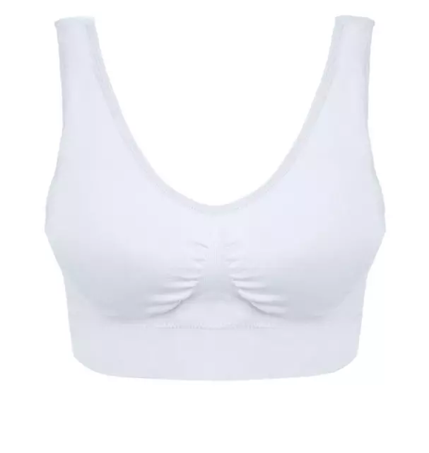 NEW Seamless SPORTS STYLE BRA Crop Top Vest Comfort Stretch Bras Shape Wear UK