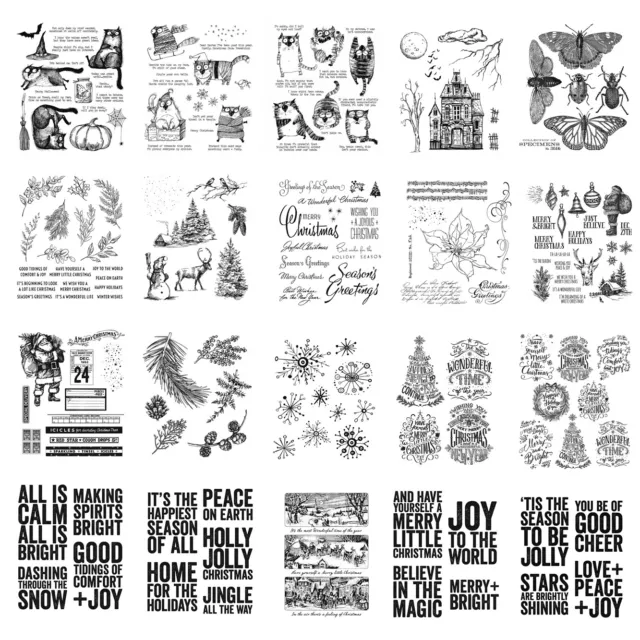 Christmas Animals Phrase Silicone Clear Stamps Scrapbooking Crafts Decor Cards