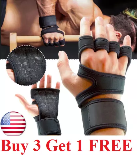 PREFIT Fitness Gloves Weight Lifting Gym Workout Training Wrist Wrap Strap