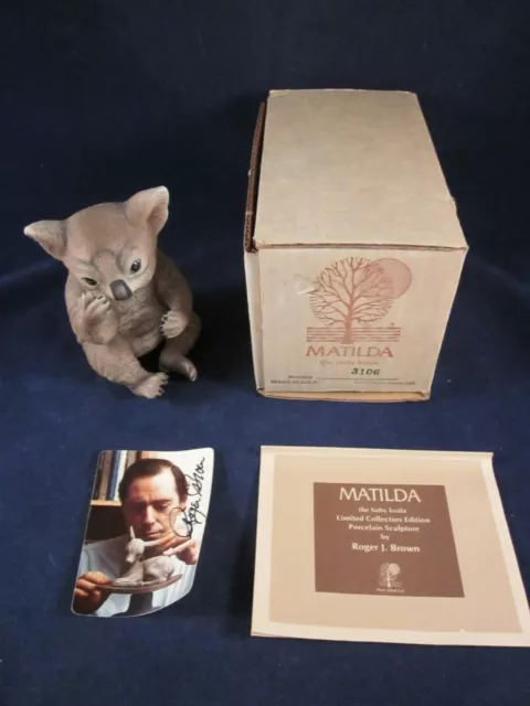 ROGER BROWN 1979 MATILDA Baby Koala Porcelain Figurine ~ EXCELLENT in BOX