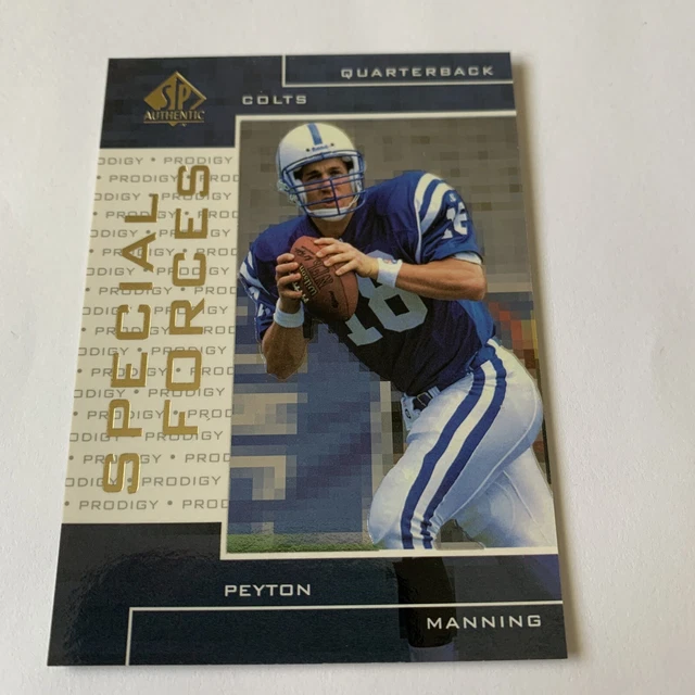 1998 SP Authentic PEYTON MANNING Special Forces /1000 Very Nice! Rare Rookie!
